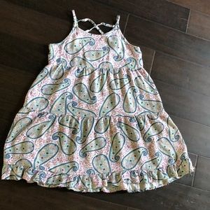 Sleeveless print flare dress